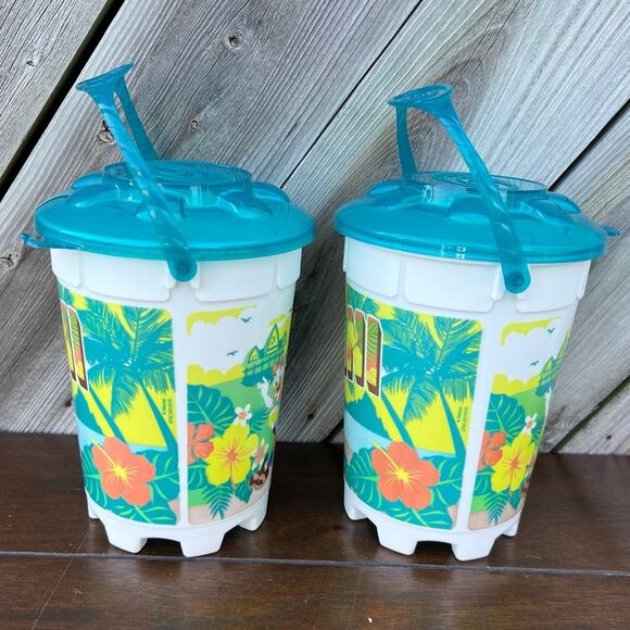 Disney‎ Aulani Exclusive Popcorn Buckets Mickey & Friends with Lids 2pc - Picture 4 of 8